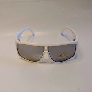 (NWT) Vintage 90's Wrap Around Sun Shield Sport Sunglasses (M.White)